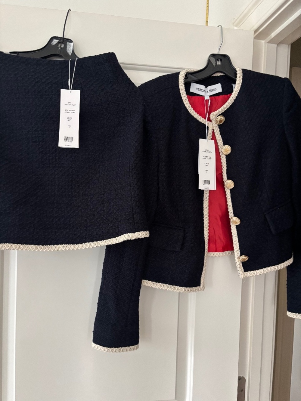 Veronica Bear Navy suit w/ akirt
